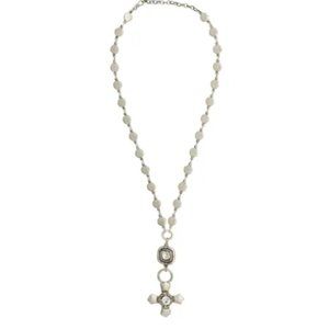 Pewter & Swarovski Cross Necklace